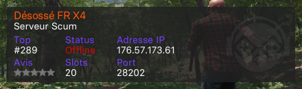 Désossé FR X4 - Serveur Scum