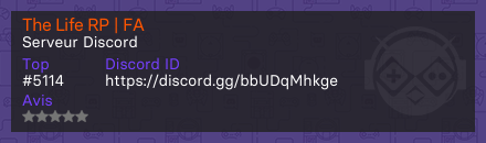 The Life RP | FA - Serveur Discord