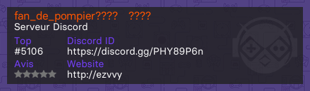 fan_de_pompier????‍???? - Serveur Discord