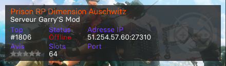 Prison RP Dimension Auschwitz  - Serveur Garry's mod