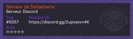 Serveur de Sshadowns - Serveur Discord