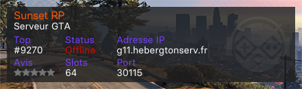 Sunset RP - Serveur GTA