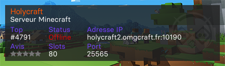 Holycraft - Serveur Minecraft