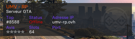 UMV - RP - Serveur GTA