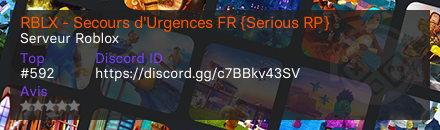 RBLX - Secours d'Urgences FR {Serious RP}