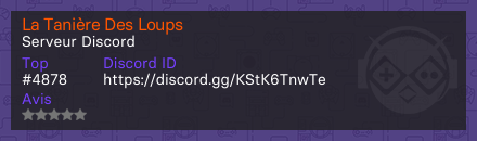 La Tanière Des Loups - Serveur Discord