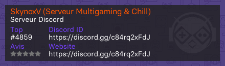 SkynoxV (Serveur Multigaming & Chill) - Serveur Discord