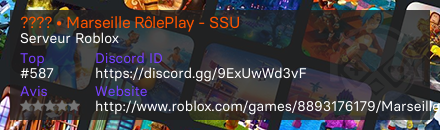 ???? • Marseille RôlePlay - SSU - Serveur Roblox
