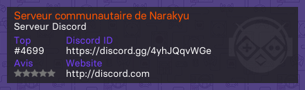 Serveur communautaire de Narakyu