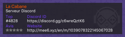 La Cabane - Serveur Discord