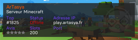 ArTasya - Serveur Minecraft