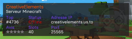 CreativeElements - Serveur Minecraft