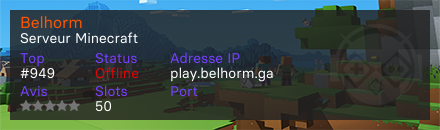 Belhorm  - Serveur Minecraft