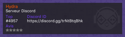 Hydra - Serveur Discord
