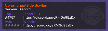 Communauté de Sowlan - Serveur Discord