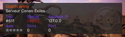 Gosth army - Serveur Conan Exiles
