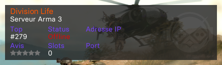 Division Life - Serveur Arma 3