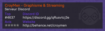 CroyMen - Graphisme & Streaming - Serveur Discord