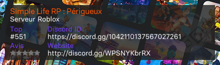 Simple Life RP : Périgueux - Serveur Roblox