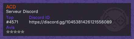 ACD - Serveur Discord