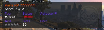 Paris RP ???????? - Serveur GTA