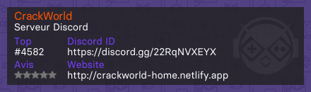 CrackWorld - Serveur Discord