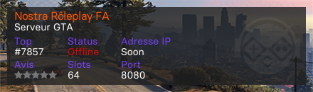 Nostra Rôleplay FA - Serveur GTA