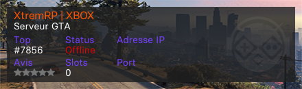 XtremRP | XBOX - Serveur GTA