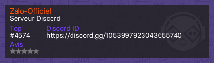 Zalo-Officiel - Serveur Discord