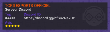 TCR6 ESPORTS OFFICIEL