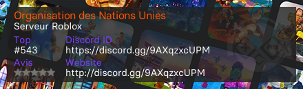 Organisation des Nations Unies - Serveur Roblox