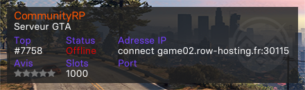 CommunityRP - Serveur GTA