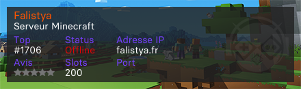 Falistya - Serveur Minecraft