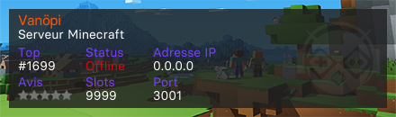 Vanöpi - Serveur Minecraft