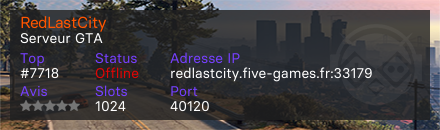 RedLastCity - Serveur GTA