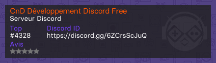 CnD Développement Discord Free