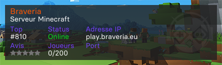 Braveria - Serveur Minecraft