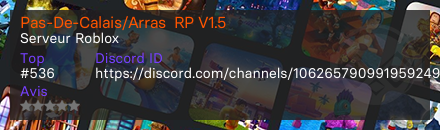 Pas-De-Calais/Arras  RP V1.5 - Serveur Roblox