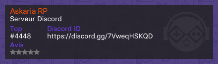 Askaria RP  - Serveur Discord