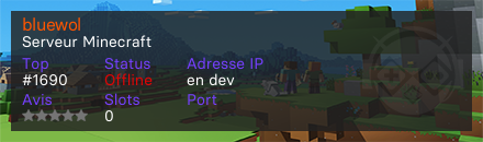 bluewol - Serveur Minecraft