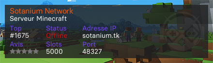 Sotanium Network - Serveur Minecraft
