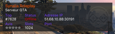 Synalia Roleplay - Serveur GTA