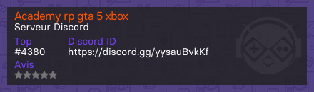 Academy rp gta 5 xbox - Serveur Discord