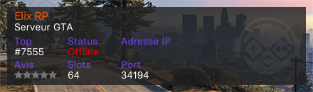 Elix RP - Serveur GTA