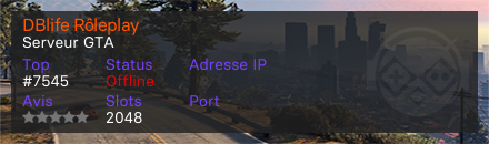 DBlife Rôleplay - Serveur GTA