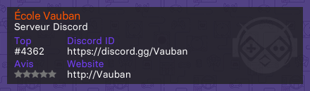École Vauban  - Serveur Discord