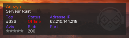 Anezya - Serveur Rust
