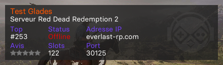 Test Glades - Serveur Red Dead Redemption 2