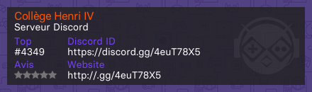 Collège Henri IV - Serveur Discord