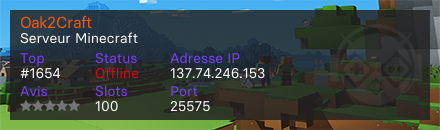 Oak2Craft - Serveur Minecraft